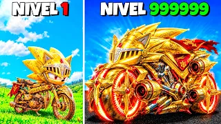 DE MOTO de EXCALIBUR SONIC NIVEL 1 a NIVEL 1.000.000 en GTA 5 !! (Sonic Movie mod)