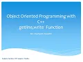 Object Oriented Programming with C getline and write Function