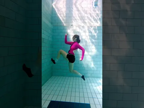 Gravity-defying running in the pool #underwater