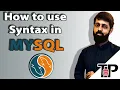 How to code using Syntax of Mysql MySQL Lab in XAMPP How to code in MySQL Lab 1 TheInstructorPro