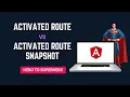 ActivatedRoute vs ActivatedRouteSnapshot Key Differences Advanced Angular Hero to Superhero