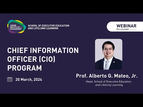 Online Webinar on AIM's Chief Information Officer (CIO) Program
