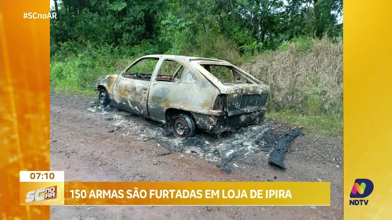 150 armas são furtadas em loja de Ipira, no Meio-Oeste de SC