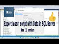Generate SQL Insert Script with data in Microsoft SQL Server Management Studio