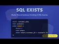 Lagu SQL EXISTS Explained: Check Record Existence Like a Pro! 🚀