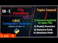 4 File Handling Relative and Absolute Path Standard Input Output Error Streams flush