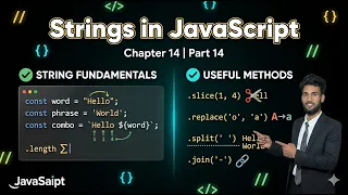 JavaScript Strings Chapter 14 Part 14 Methods Template Literals String Manipulation