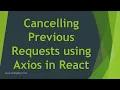 Cancelling previous requests in Search bar using Axios in React