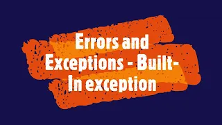 PYTHON - Errors and Exceptions