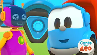 Canciones Infantiles - Neumáticos Triangulares y El Concurso de Trampolín con Leo el Camión