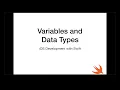 Introduction to Swift 2 - Variables and DataTypes