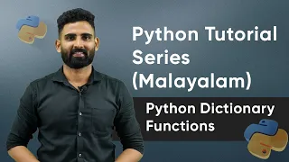 Part 25 Python Dictionary Functions Python Malayalam Tutorial Series