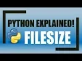 Python Getting the FILESIZE of any file in your computer