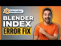Blender Index Error Fix Quick Python Solution