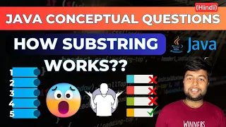 How substring method works Java Conceptual Questions Hindi