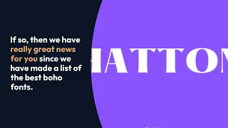 Boho Fonts on Canva