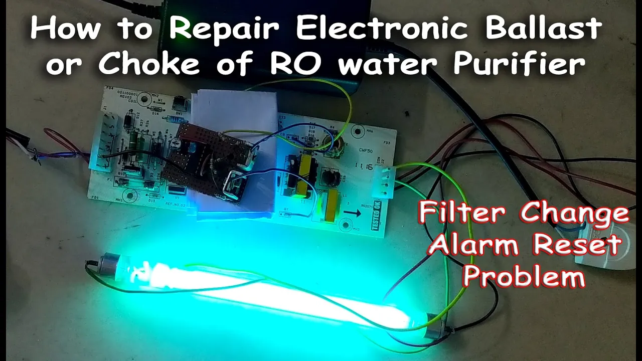 how to repair electronic ballast or choke of kent ro water purifier | ballast or choke reset problem