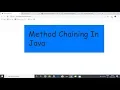 Method Chaining in Java for shortening the code