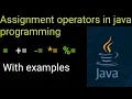 java in Telugu - Assignment Operators in java what is Assignment Operator in java Telugu 2020