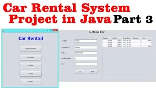 Car Rental Management system project in Java with Source code java swing projects Part 3