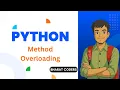 Method Function Overloading In python Explained with real life example in detail bharatcoders