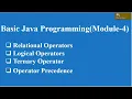Operators in Java Module-4