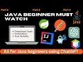 Java Developer New Laptop How to start from scratch All for Java beginner using ChatGPT Part 2