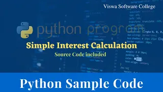 Simple interest program in python using function Download source code practice code for beginner