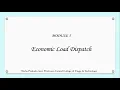 Module 5 - 1 Economic Load Dispatch