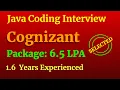 Cognizant Java Coding Interview Question Answers