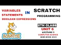 variables statement Boolean expression scratch programming scratch tutorial 8 computer chapter 6
