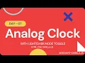 Analog Clock 30 Projects in 30 Days with Vanilla JS HTML CSS Javascript