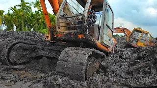 Máy Xúc HITACHI Mắc Lầy 3 Đêm 4 Ngày, Giải Cứu Đầy Kịch Tính & LÊN XUỐNG RƠ-MOÓC | MinhAn Toys