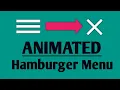 How to Create Animated Hamburger Menu Icon For Websites Using HTML CSS CSS Effects