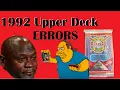 1992 Upper Deck Baseball Errors