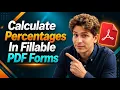 How To Calculate Percentages In A Fillable Pdf Form Using Adobe Acrobat Pro 2026 Guide