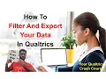 How To Filter And Export Your Data In Qualtrics