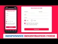 Responsive Registration Form Design Using HTML CSS How To Make Responsive Registration Form