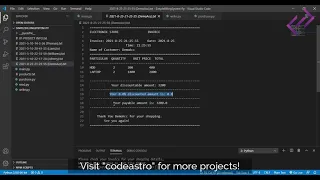 Simple Billing System in Python with Source Code - CodeAstro