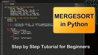 Implement Mergesort in Python Tutorial for Beginners