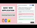 Create a Quiz App with Timer Using HTML CSS JavaScript Quiz App Using JavaScript Last Part