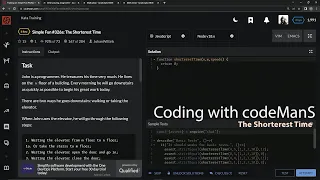 Learn JavaScript Codewars 6 kyu Season 2 - Simple Fun The Shorterest Time