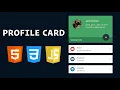 Profile Card with HTML CSS and JavaScript