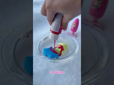 Making Slime in the Snow Weather #makingslime