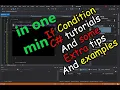C one min tutorial if condition Console app C Sharp