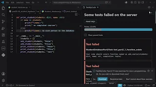 Python Programming MOOC 2026 - Part 5 4 2 Student Database