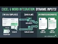 Boost Productivity with Dynamic Input Fields Advanced Excel and Word Integration