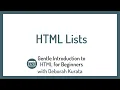 HTML List Elements Clip 13 Gentle Introduction to HTML for Beginners