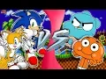 Download Lagu SONIC \u0026 TAILS vs GUMBALL \u0026 DARWIN! (Amazing World of Gumball vs Sonic Animation) CARTOON FIGHT CLUB