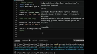 Numpy and Graphs in Python